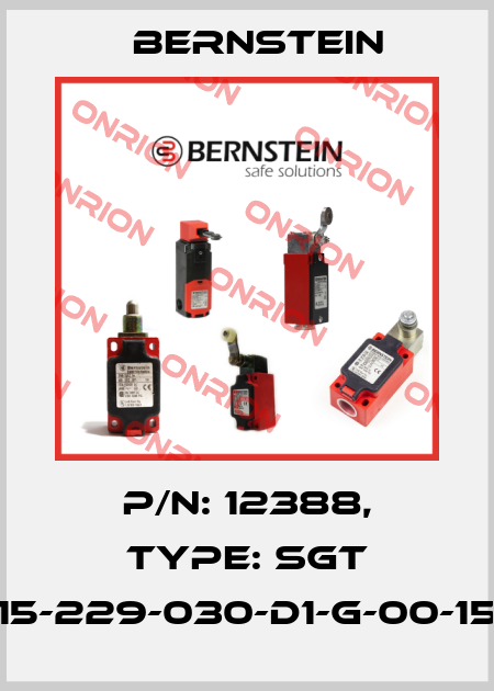 P/N: 12388, Type: SGT 15-229-030-D1-G-00-15 Bernstein