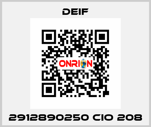 2912890250 CIO 208 Deif