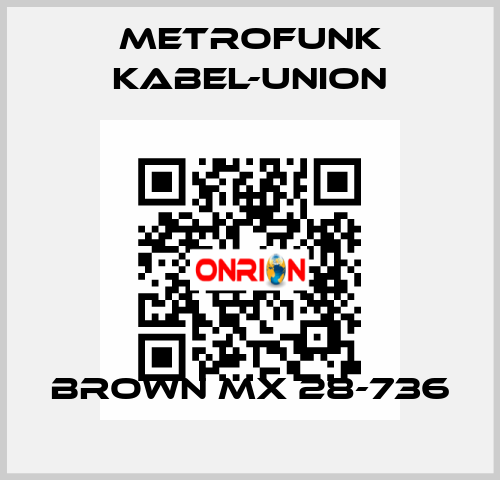 Brown MX 28-736 METROFUNK KABEL-UNION