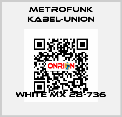 white MX 28-736 METROFUNK KABEL-UNION