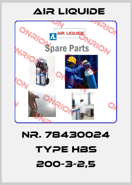 Nr. 78430024 Type HBS 200-3-2,5 Air Liquide