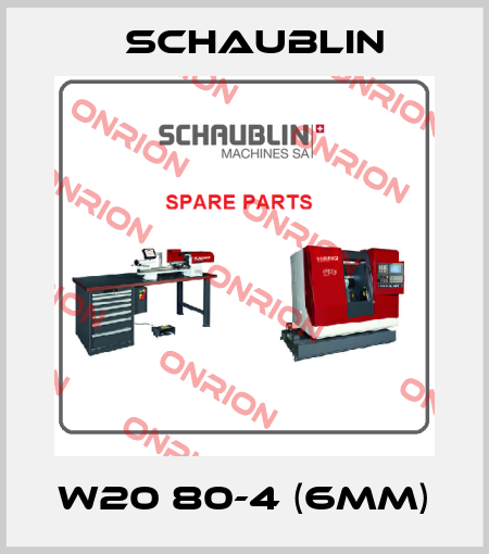 W20 80-4 (6mm) Schaublin