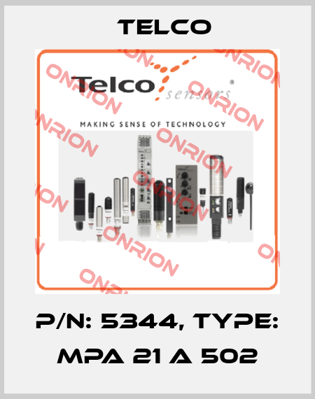 p/n: 5344, Type: MPA 21 A 502 Telco