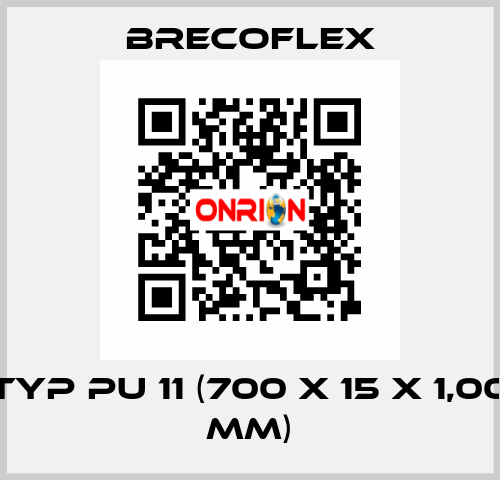 Typ PU 11 (700 x 15 x 1,00 mm) Brecoflex