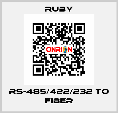 RS-485/422/232 to Fiber RUBY