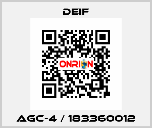 AGC-4 / 183360012 Deif