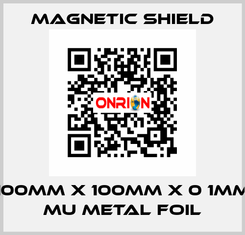 100mm x 100mm x 0 1mm Mu metal Foil Magnetic Shield