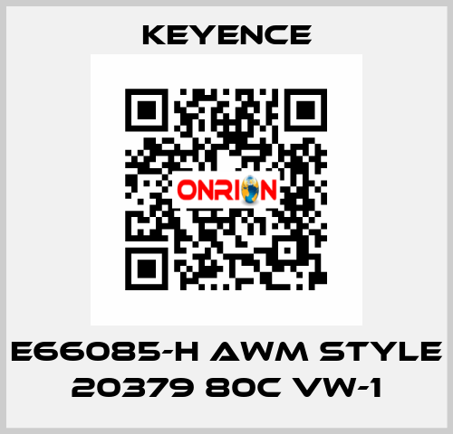 E66085-H AWM Style 20379 80C VW-1 Keyence