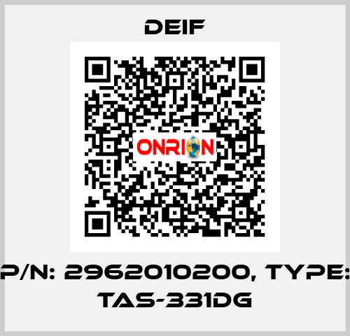 P/N: 2962010200, Type: TAS-331DG Deif