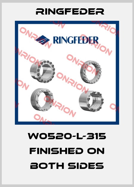 W0520-L-315 finished on both sides Ringfeder