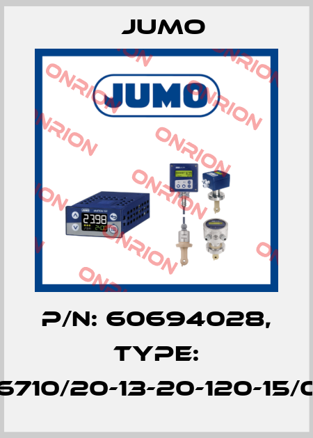 P/N: 60694028, Type: 606710/20-13-20-120-15/000 Jumo