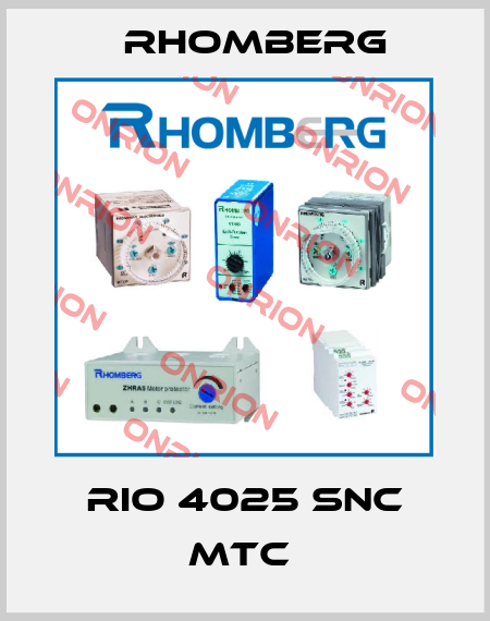 RIO 4025 SNC MTC  Rhomberg