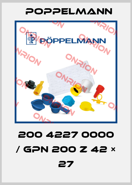 200 4227 0000 / GPN 200 Z 42 × 27 Poppelmann