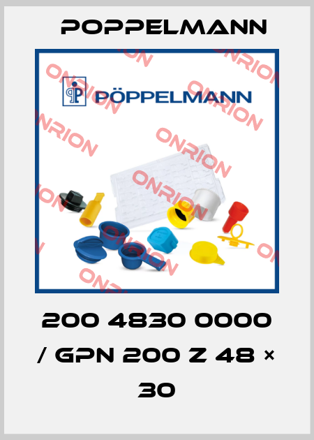 200 4830 0000 / GPN 200 Z 48 × 30 Poppelmann