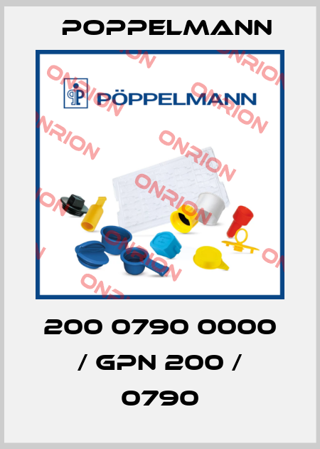 200 0790 0000 / GPN 200 / 0790 Poppelmann