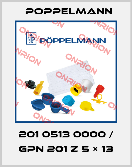 201 0513 0000 / GPN 201 Z 5 × 13 Poppelmann