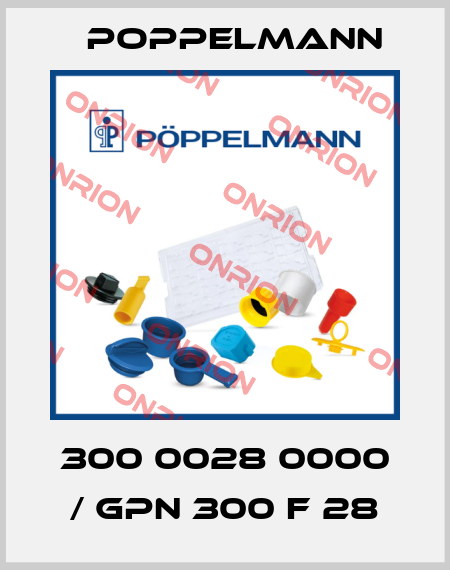 300 0028 0000 / GPN 300 F 28 Poppelmann