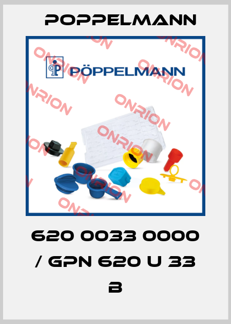 620 0033 0000 / GPN 620 U 33 B Poppelmann