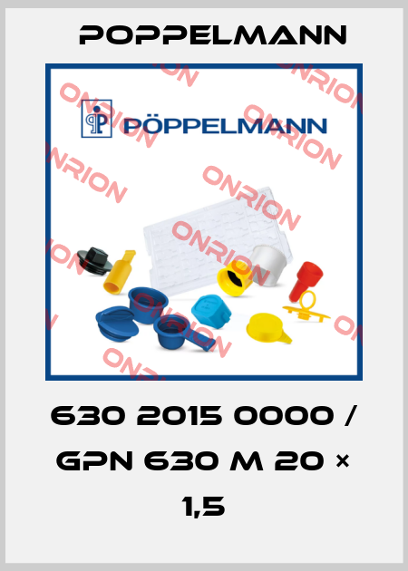 630 2015 0000 / GPN 630 M 20 × 1,5 Poppelmann