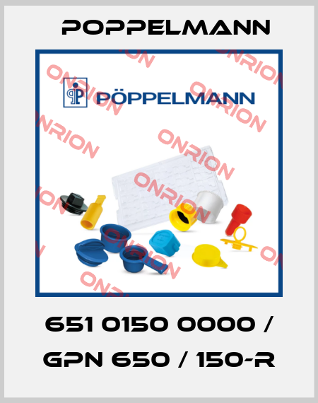 651 0150 0000 / GPN 650 / 150-R Poppelmann