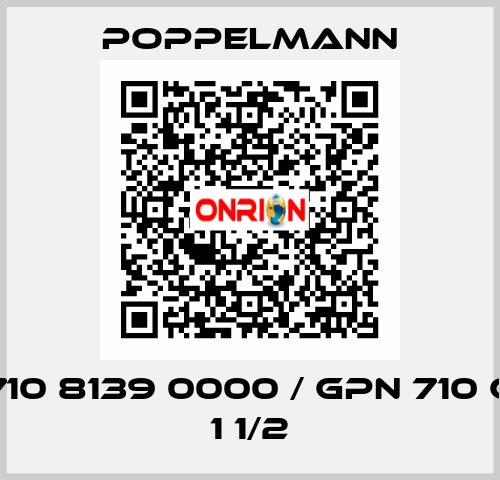 710 8139 0000 / GPN 710 G 1 1/2 Poppelmann