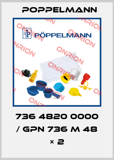 736 4820 0000 / GPN 736 M 48 × 2 Poppelmann