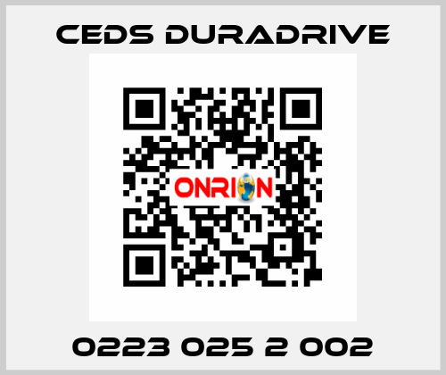 0223 025 2 002 Ceds Duradrive