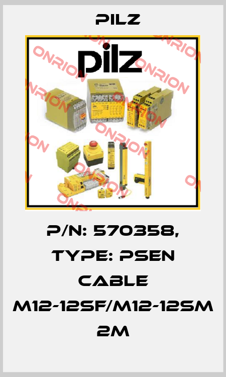 p/n: 570358, Type: PSEN cable M12-12sf/M12-12sm 2m Pilz
