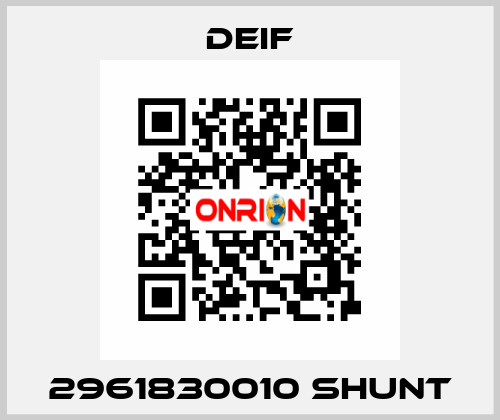 2961830010 Shunt Deif