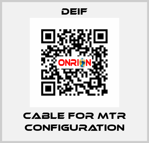 Cable for MTR configuration Deif