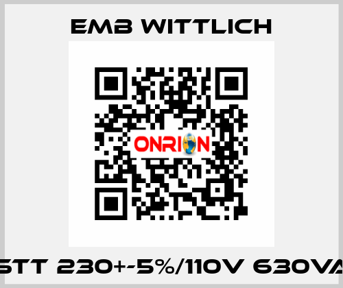 STT 230+-5%/110V 630VA EMB Wittlich