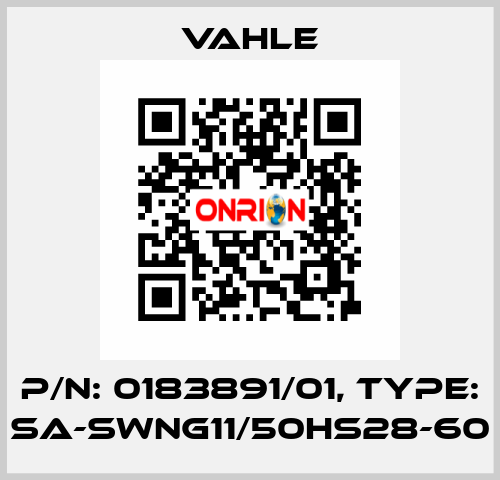 P/n: 0183891/01, Type: SA-SWNG11/50HS28-60 Vahle