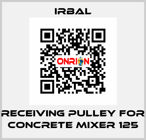 receiving pulley for Concrete mixer 125 irbal