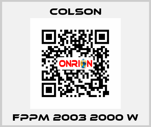 FPPM 2003 2000 W Colson