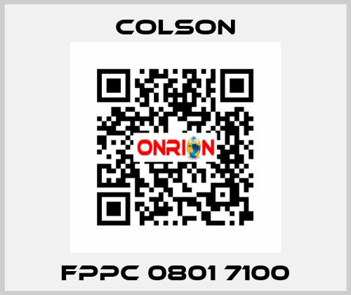 FPPC 0801 7100 Colson
