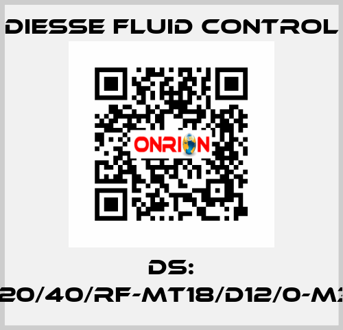 DS: LG-RBR15-20/40/RF-MT18/D12/0-M340-CS/CS DIESSE Fluid Control