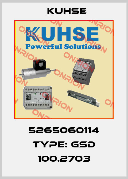 5265060114 Type: GSd 100.2703 Kuhse