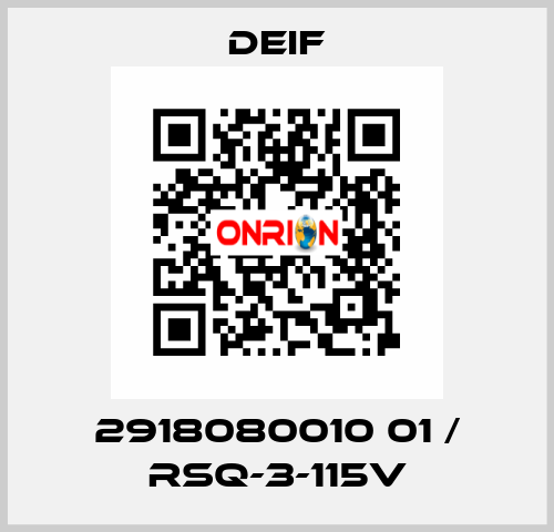 2918080010 01 / RSQ-3-115V Deif