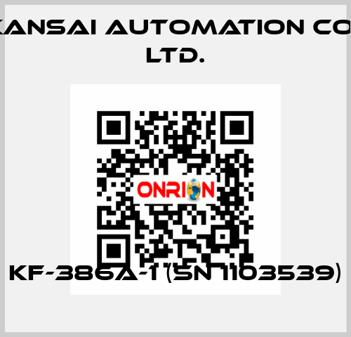 KF-386A-1 (SN 1103539) KANSAI Automation Co., Ltd.