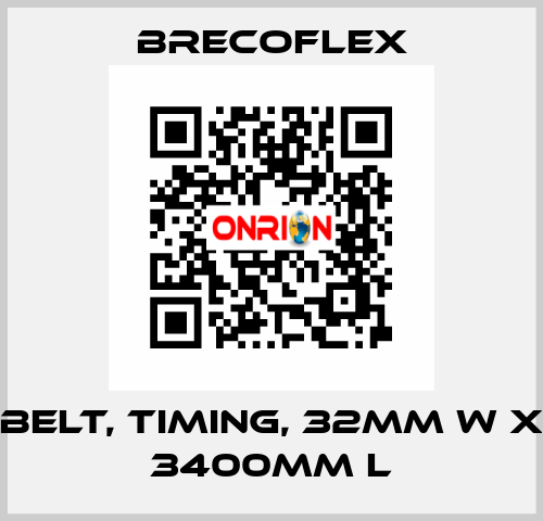 BELT, TIMING, 32MM W X 3400MM L Brecoflex