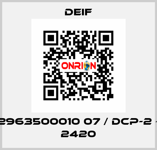 2963500010 07 / DCP-2 - 2420 Deif