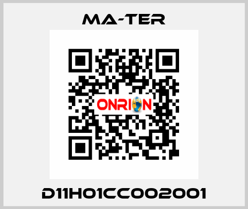 D11H01CC002001 MA-TER