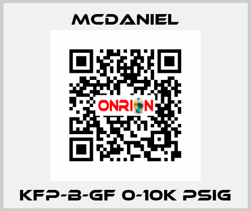 KFP-B-GF 0-10K PSIg McDANIEL