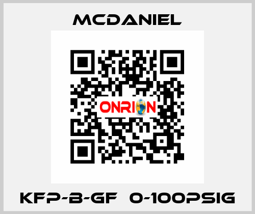 KFP-B-GF  0-100PSIg McDANIEL