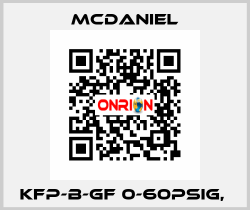 KFP-B-GF 0-60PSIg,  McDANIEL