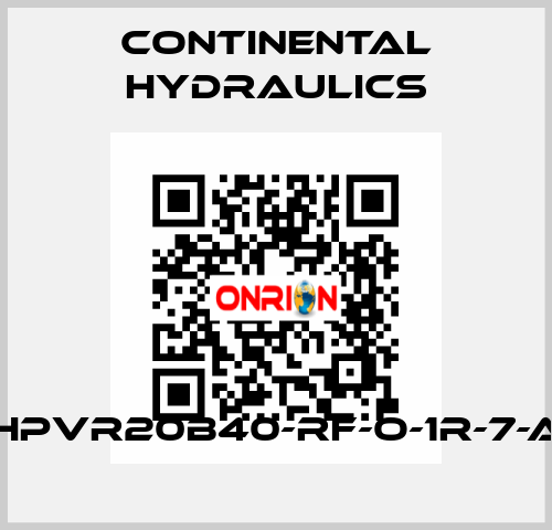 HPVR20B40-RF-O-1R-7-A Continental Hydraulics