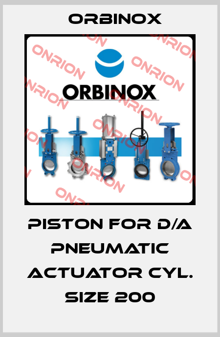 Piston for d/a Pneumatic Actuator Cyl. Size 200 Orbinox