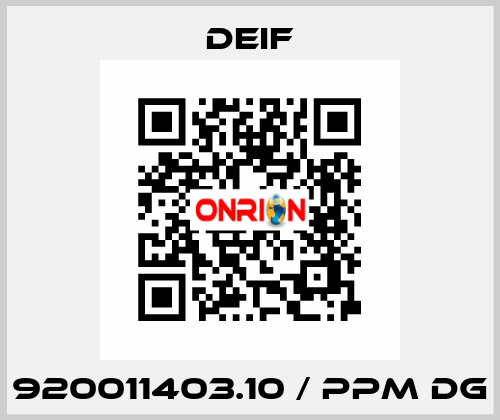 920011403.10 / PPM DG Deif