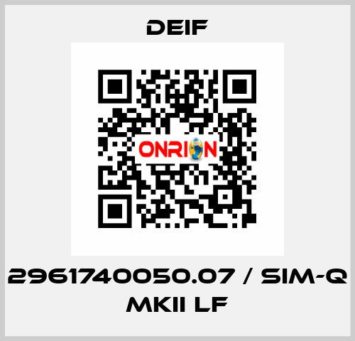 2961740050.07 / SIM-Q MKII LF Deif