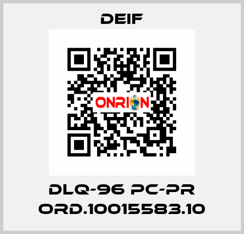 DLQ-96 pc-PR ord.10015583.10 Deif